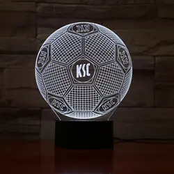 KSC Karlsruher SC футбол светодиодный ночник RGB комнаты Декоративные лампы для детей комплект Немецкий футбол FC 3D лампа дропшиппинг 2019