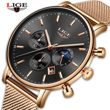 LIGE Top Brand Fashion Luxury Gold Mesh Band Creative WristWatch Casual Women Watch Quartz Clock Gift for Female Watch Montre LIGE Top Brand Fashion Luxury Gold Mesh Band Creative WristWatch Casual Women Watch Quartz Clock Gift for Female Watch Montre