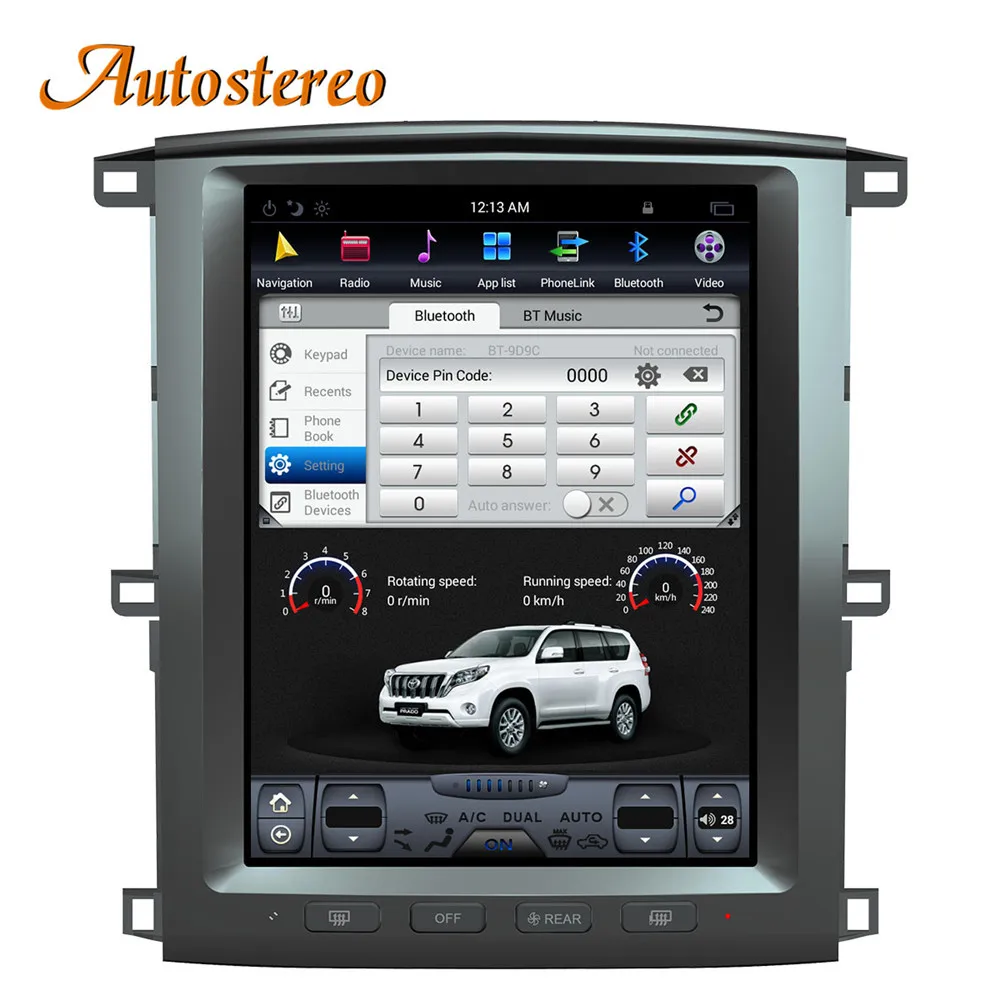 Android Автомобильный gps навигатор для TOYOTA LAND CRUISER LC100 03 головное устройство Мультимедиа Радио магнитофон без DVD плеера 4K Tesla стиль