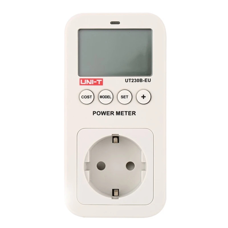 

UNI-T Ut230B-Eu Wattmeter Voltage Current Cost Frequency Power Meter Lcd Power Consumption Monitor Outlet Eu Plug