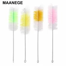 2 шт детские соски бутылочка щетка 360 градусов очиститель 30 см нейлоновые чистящие щетки
