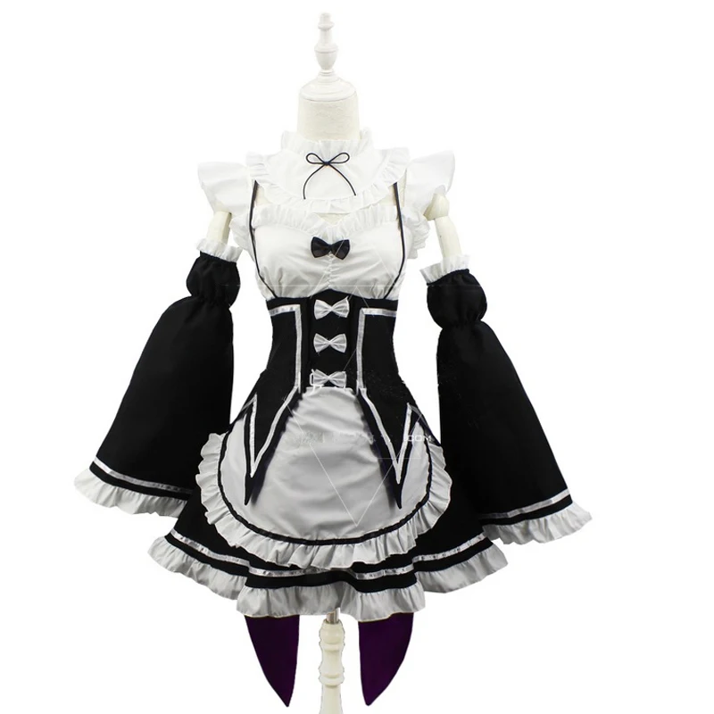 

Ram/Rem Cosplay Re:zero Kara Hajimeru Isekai Seikatsu Re Life In a Different World Kawaii Sisters Costume Maid Servant Dress