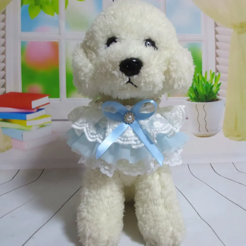

Pet Bib Saliva towel Teddy dog saliva towel Collar pet dog bib Lace Scarf 3PCS