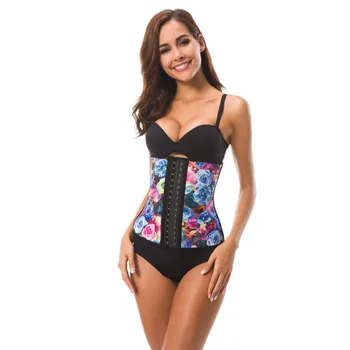 

Everbellus Sexy Rose Latex Underbust Corset for Women Slim Waist Trainer Bustier Corset Corrective Underwear Hot Body Shaper