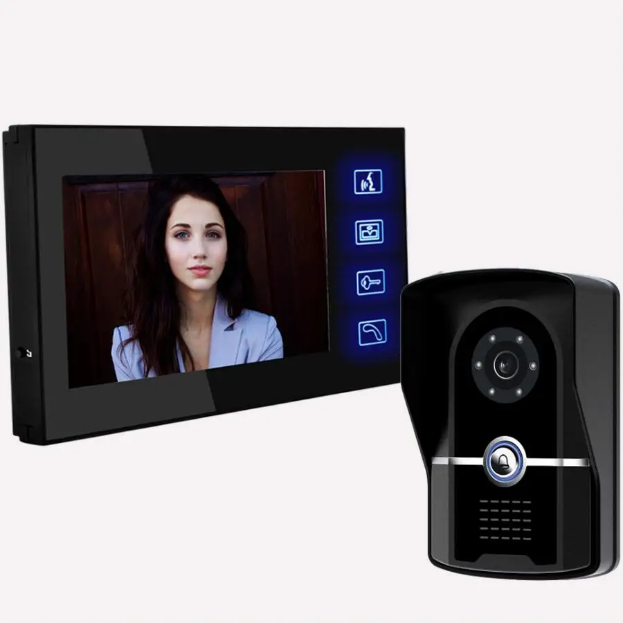 Super Slim Unit 7“ TFT Color Video door phone Doorbell System