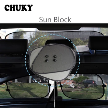 

CHUKY Car Styling Sun Protection Net Sun Shade Cover Stickers For Skoda Octavia A5 A7 2 Rapid Fabia Yeti Superb Volvo V70 XC60