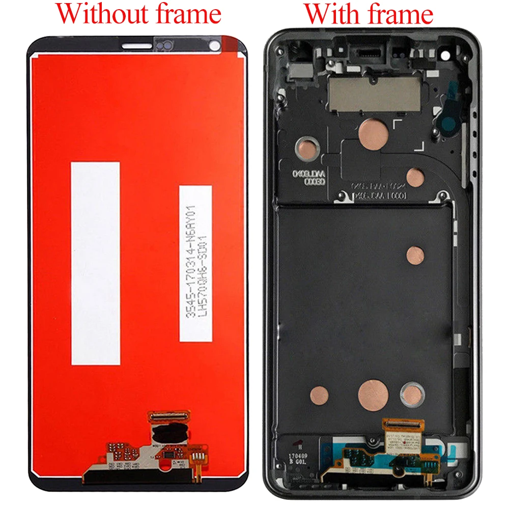 

For LG G6 H870 H870DS H872 LS993 VS998 US997 LCD Display Monitor Screen Panel + Touch Screen Digitizer Sensor Assembly Frame