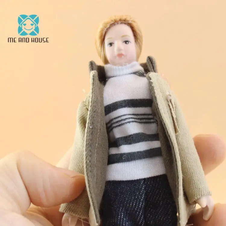 1:12 Масштаб Кукольный дом миниатюрная фарфоровая фигурка Мини-куклы для украшения кукольного домика