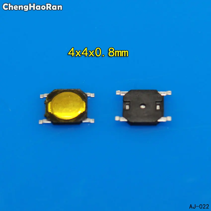 ChengHaoRan 100 шт. 4x4x0 8 мм тактовый переключатель SMT SMD тактильный мембранный кнопка 4*4*0