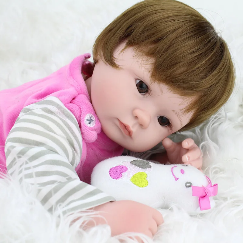 Кукла реборн NPKDOLL 40 см набивное тело в одежду реалистичные детские игрушки Playmate
