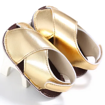 

Lovely Summer Kids Girls PU Material First Walker Shoe Baby Fashion Solid Color Non-slip Shoes 0-18M P1