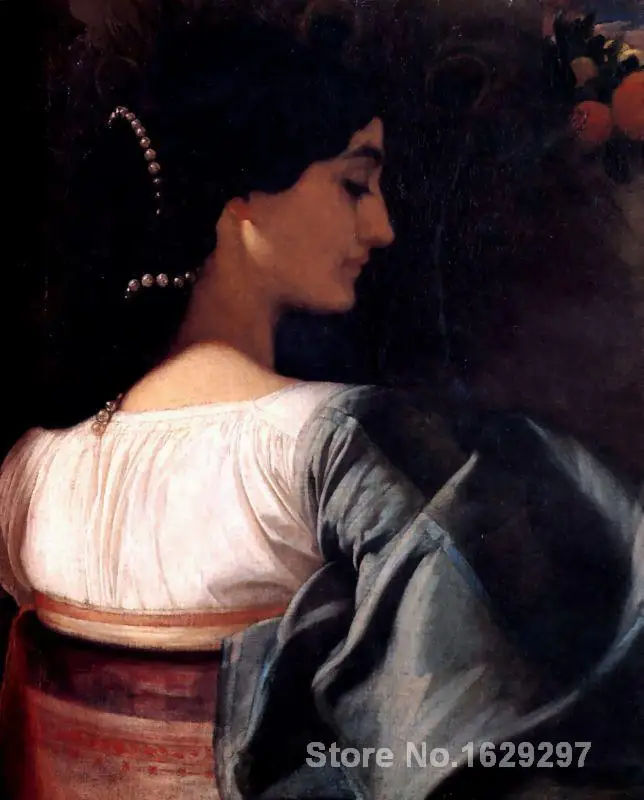 

An Italian Lady Paintings by Frederic Leighton impressionist art High quality Hand painted