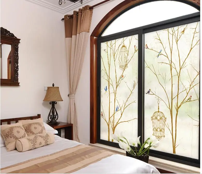 Us 7 5 5 Off Window Sticker Balcony Bedroom Light Opaque Shading Living Room Glass Film Frosted Paper Decoration Restaurant Sliding Door 19 In