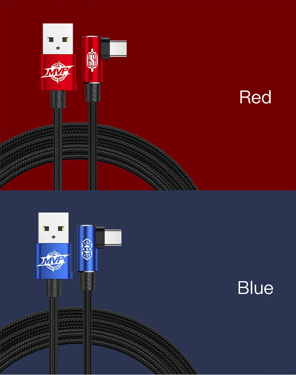 Baseus 90 градусов usb type C кабель для быстрой зарядки USB C изгиб игры зарядки для huawei Honor samsung S9 S8 кабель для передачи данных Android