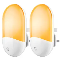 Светодиодный ночник плагин ночник для детей автоматический вкл/выкл Сумерки до рассвета Настенные светильники для спальни, коридора