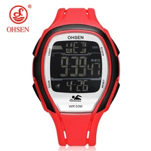 Бренд OHSEN, новые спортивные часы, цифровые часы, мужские, светодиодный, на резиновой подошве, водонепроницаемые наручные часы, армейские часы, Relogios Montre Homme