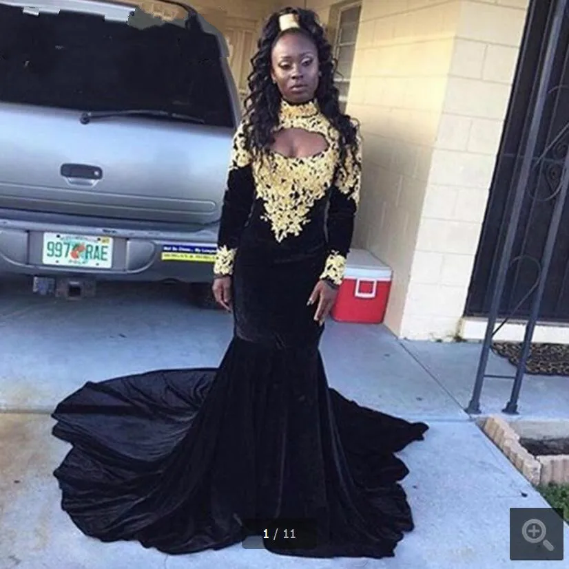 ^*Best Offers 2017 new arrival black velour mermaid prom dress muslim long sleeve high neck lace appliques formal prom gowns best selling ^*Best Offers 2017 new arrival black velour mermaid prom dress muslim long sleeve high neck lace appliques formal prom gowns best selling