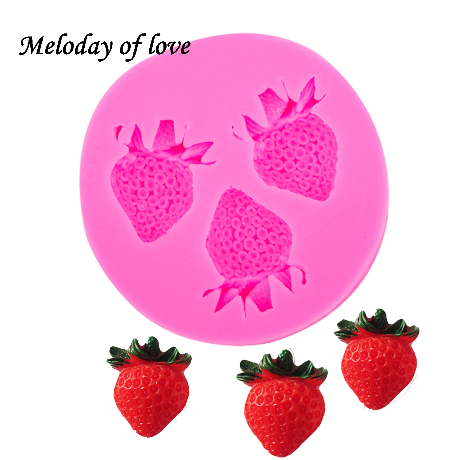 3d Strawberry Silicone Mold Soap Sugar Fondant Molds Fruit Chocolate