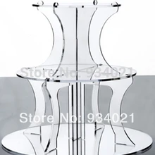 Отличная четкость современный 3 трехъярусная акриловая напольный стенд для выпечки стойки Свадебные украшения