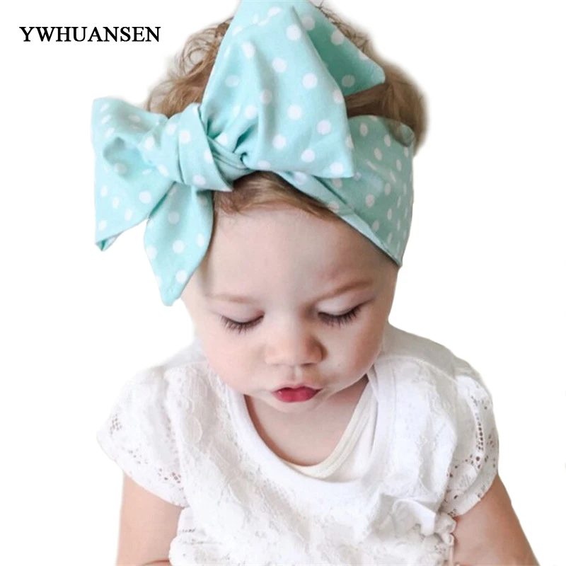

7pcs/lot Handmade Infant Baby Bow Headwrap Top Knot Headband Cotton Girls Turban Hair Accessories Child Hair Ornaments Kids 2017