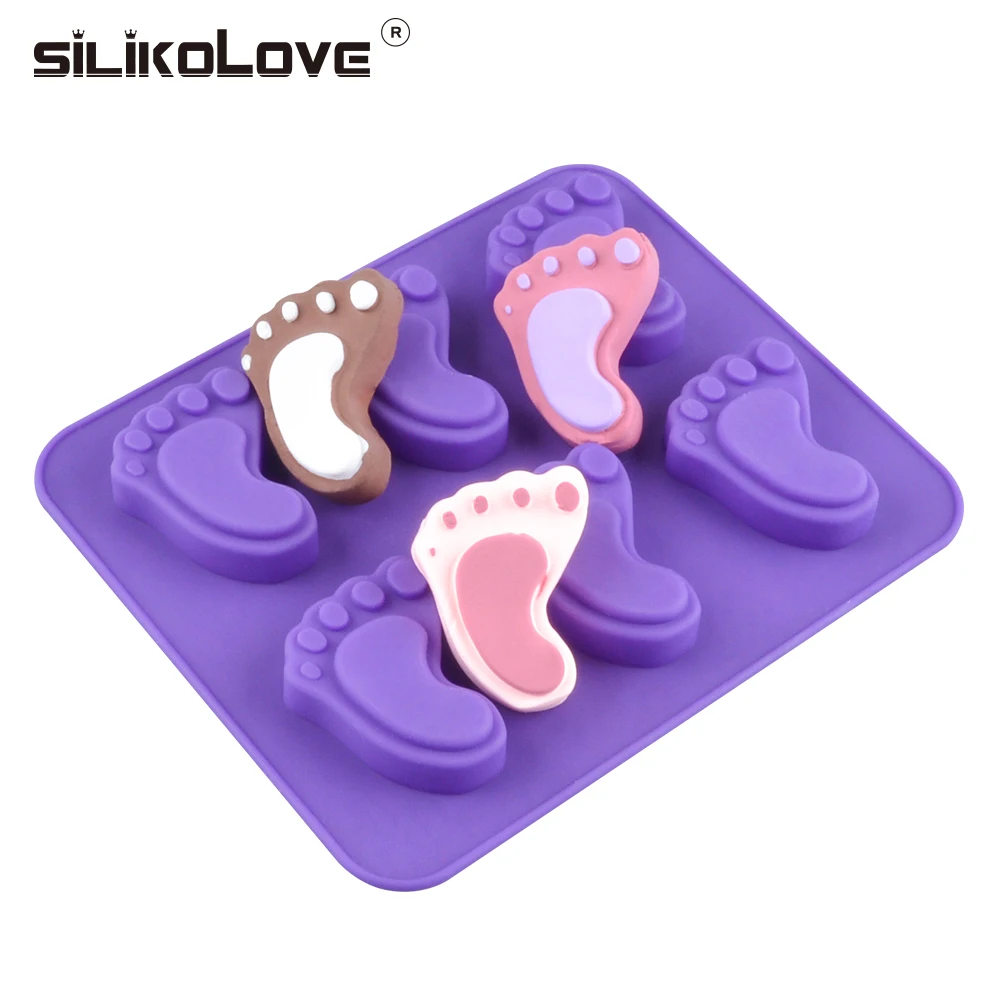 

SILIKOLOVE Ankle Heart shape 6 Cavity Chocolate Mold Silicone Mold For Baking Cake Decorating FDA/CIQ Eco-Friendly