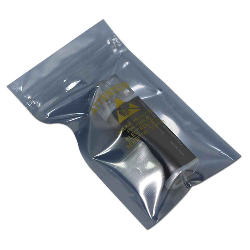 100pcs/Lot Anti Static Shielding ESD Zip Lock Resealable Package Bag Electronic Accssories Storage Printed Label Self Seal Pouch | Дом и сад
