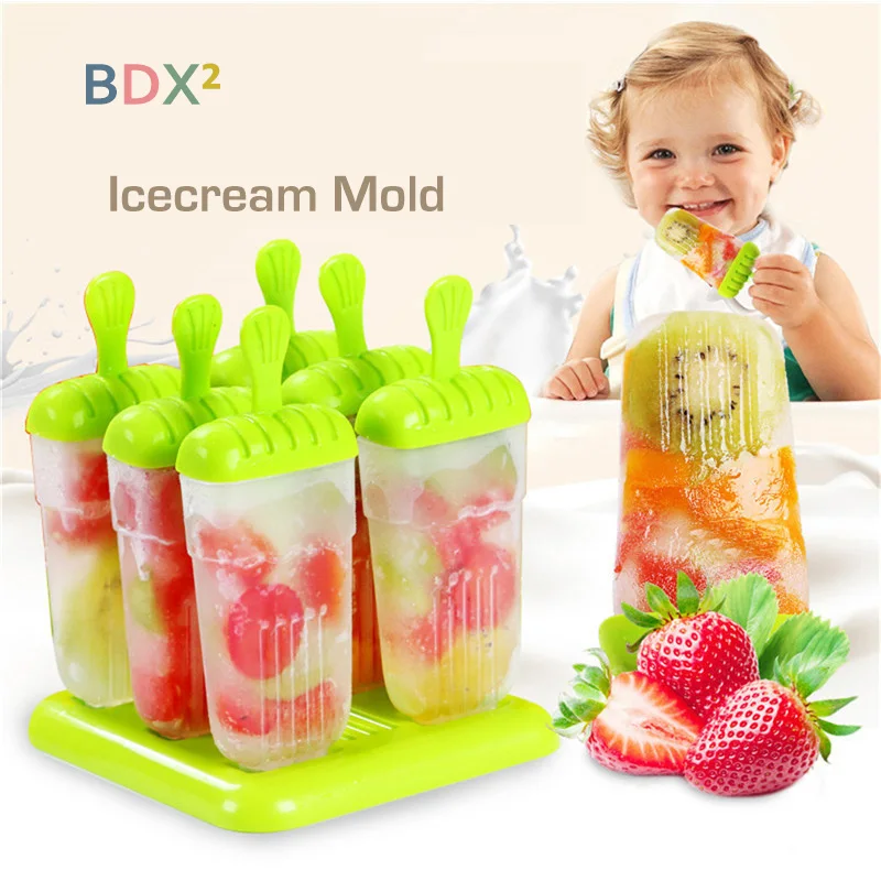 

Food Grade Icecream Mold 2 Choices Ice Cube Mold Anti-Dripping Design Kitchen Tools Ice Cream Makers