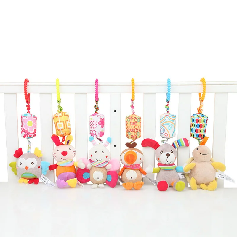 Cute cartoon animal baby wind chime baby stroller pendant bed bell rabbit bee bird owl dog baby toy plush vocal doll pendant Cute cartoon animal baby wind chime baby stroller pendant bed bell rabbit bee bird owl dog baby toy plush vocal doll pendant