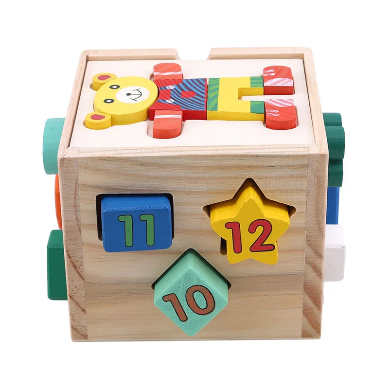 1 комплект Творческий ребенка интеллект коробке игрушки для детей образования детей забавная игра Цифровой Геометрия медведь здания