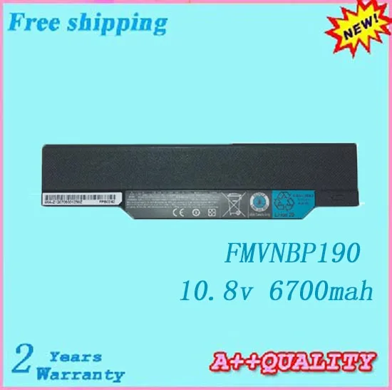 

Hot sale 10.8V 6700mah FMVNBP190 Laptop Battery For FUJITSU FMVNBP198 FMVNBP199 FPCBP145 FPCBP145AP FPCBP218 FPCBP218AP