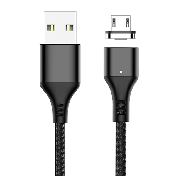 Магнитный кабель NOHON 3A для быстрой зарядки iPhone X XS MAX XR Micro usb type C для samsung Xiaomi huawei, магнитные кабели для передачи данных - Цвет: Black