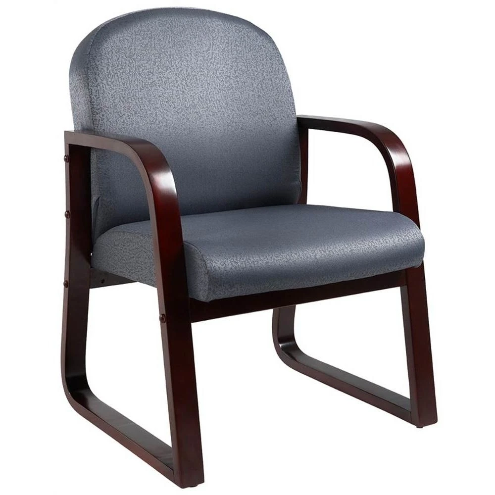 

Boss Mahogany Wood Reception Chair - B9570 - Gray