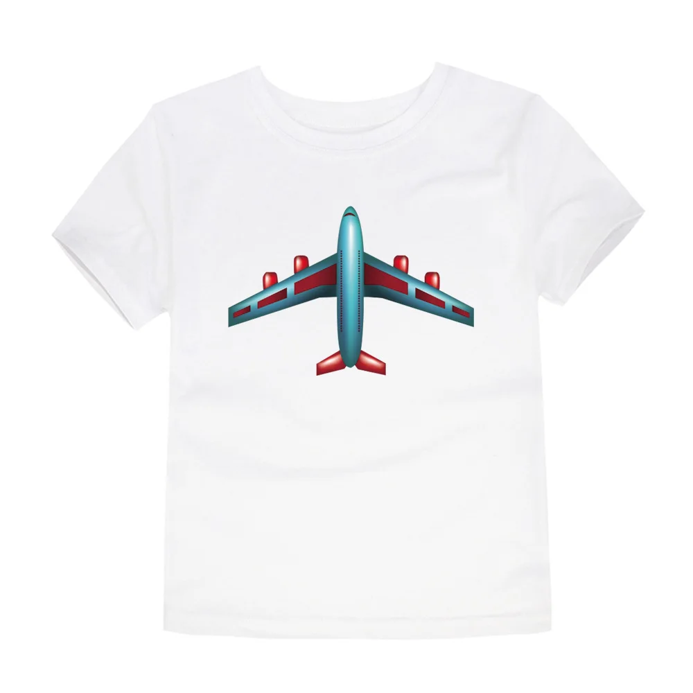 

2018 summer short sleeve boys tshirts children airplane t shirts for 1-14 years kids t shirt tinys cottons white tops 12 colors