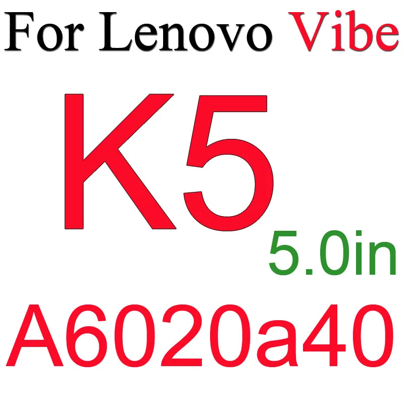 С уровнем твердости 9H закаленное Стекло Экран Защитная пленка для lenovo Vibe C Z90 C2 S90 K3 K4 K5 плюс K6 Мощность Примечание A6010 P70 A2010 A5000 P2 чехол - Цвет: K5