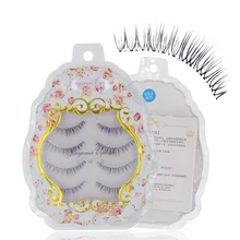 M07 ручная работа заточенные прямые нижние ресницы накладные ресницы 4 пар/уп. накладные ресницы без следа Прозрачный Стебель под Поддельные глаза