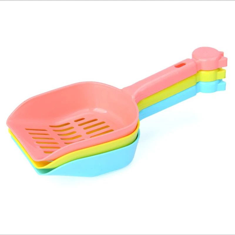 Cat Dog Plastic Litter Tray Scoop Spoon Random Color Waste Poop Shovel CleanC CH 