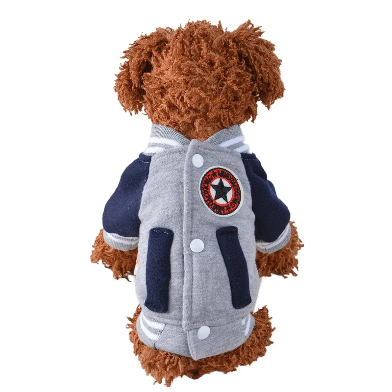 Winter Dog Clothes | Baseball Jacket for Small Dog | Dog Warm Jacket