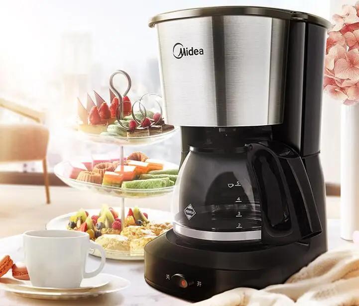 Midea Coffee maker Household American glass coffee Pot Drip cafe machine 0.6L KFD101 110-220-240V household make tea | Бытовая техника