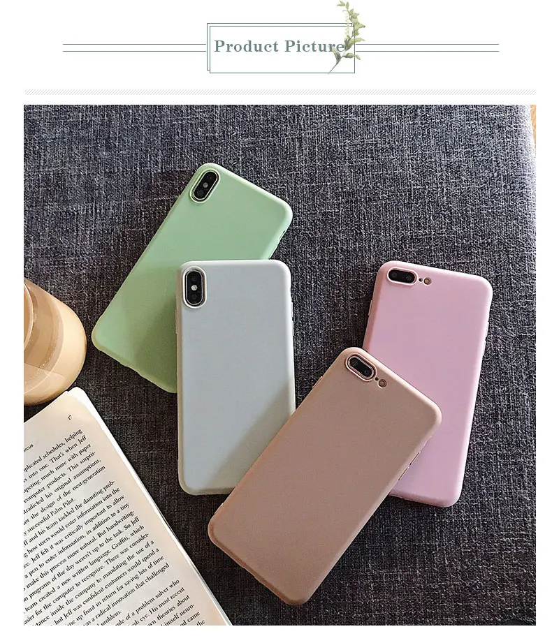 Silicone Candy Color Case For iPhone 8 8plus 7 7 Plus Phone Cases For iFhone 6 s 6s Plus X XR XS Max Cases Cover Coque Capinha (15)