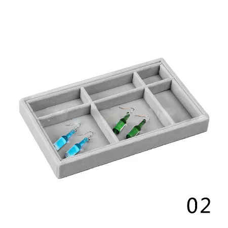 Useful Drawer DIY Jewelry Storage Tray Ring Bracelet Gift Box Jewellery Organizer Earring Holder Small Size Fit Most Room Space - Цвет: Stye 02