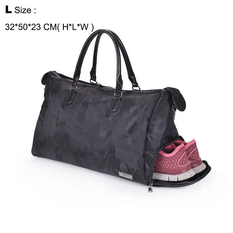 Женские сумки для фитнеса через плечо, спортивная обувь для мужчин, женские дорожные сумки для йоги, Sac De Sport Tas Gymtas Sporttas - Цвет: black L