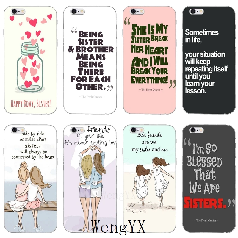 

Good Sisters bff slim Ultra Thin TPU Soft phone cover case For iPhone 4 4s 5 5s 5c SE 6 6s 7 8 plus X XR XS Max