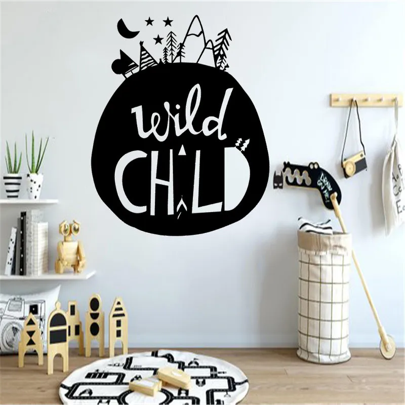 Mountain Moon Modern Interior Children's Wall Sticker Vinyl Art