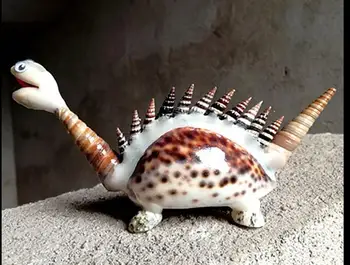 

The conch shell crafts ornaments manual DIY dinosaur kindergarten Creative shell crafts decoration style statue