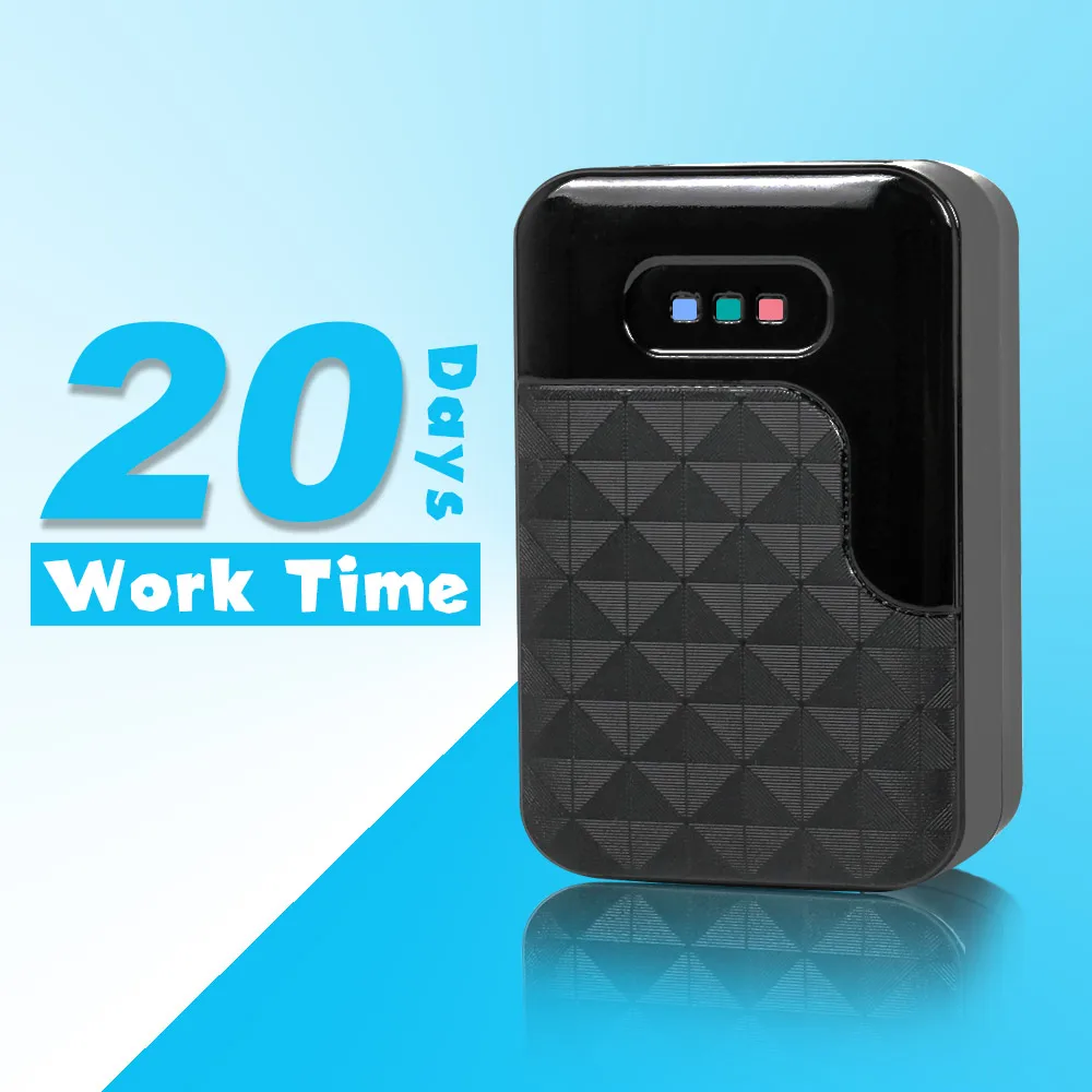 

Standby Time 20 Days Car GPS Tracker with 6 pcs Magnets GPS/BeiDou/WIFI/LBS Real Time Tracking Device for Vehicle Bus Free APP