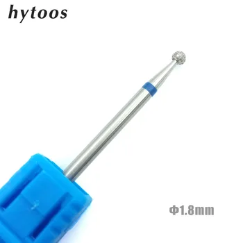 

HYTOOS 1.8mm Ball Diamond Nail Drill Bit 3/32" Rotary Burr Cuticle Clean Manicure Cutters Drill Accessories Nail Beauty Tool