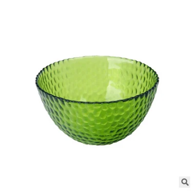 Стеклянная Салатница, кухонная миска, простая и изысканная, 200 мл, сверкающая и полупрозрачная - Цвет: light green