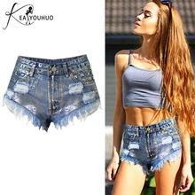 Летние популярные модные байкерские Женские шорты, Сексуальные облегающие короткие джинсы для женщин с завышенной талией и заклепками, джинсовые шорты для женщин