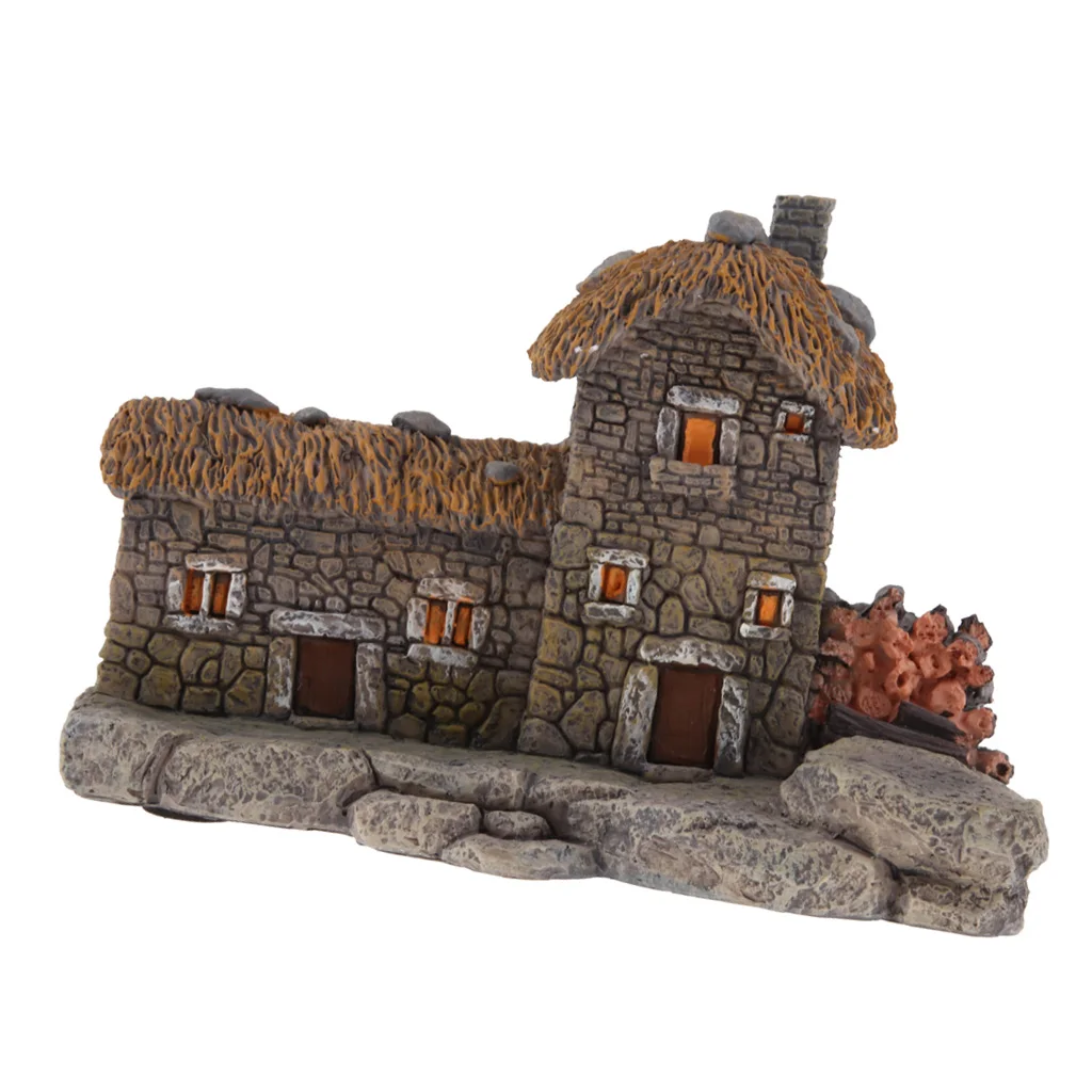 Mini Cottage House Figurine Garden Sculpture Resin Craft Micro Landscape DIY Fairy Garden Accessories Mini Cottage House Figurine Garden Sculpture Resin Craft Micro Landscape DIY Fairy Garden Accessories