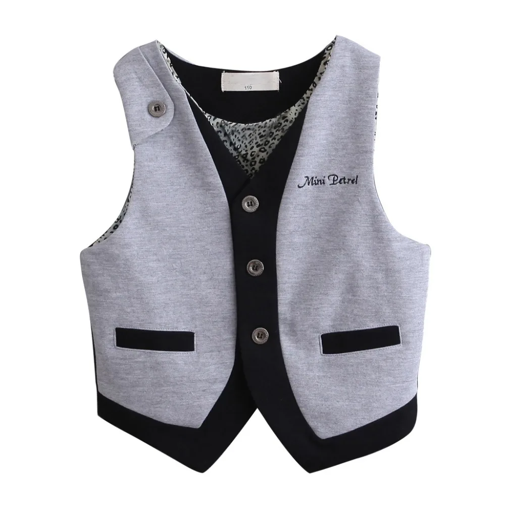 Buy Free Shipping Kids Vests Fashion Boy Waistcoats